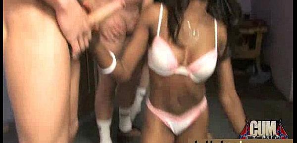  Naughty black wife gang banged by white friends 4
